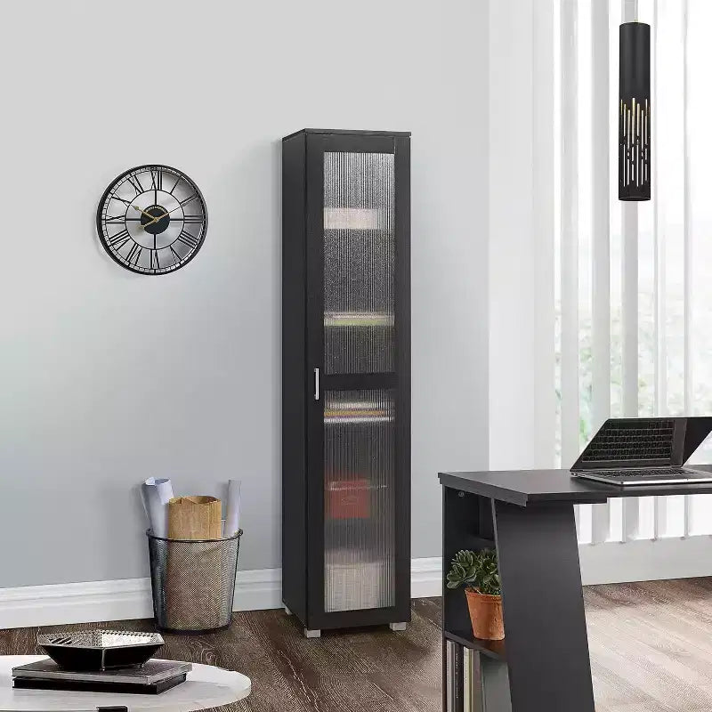 Mobile espositore alto Kings Brand Furniture Romero con 1 anta