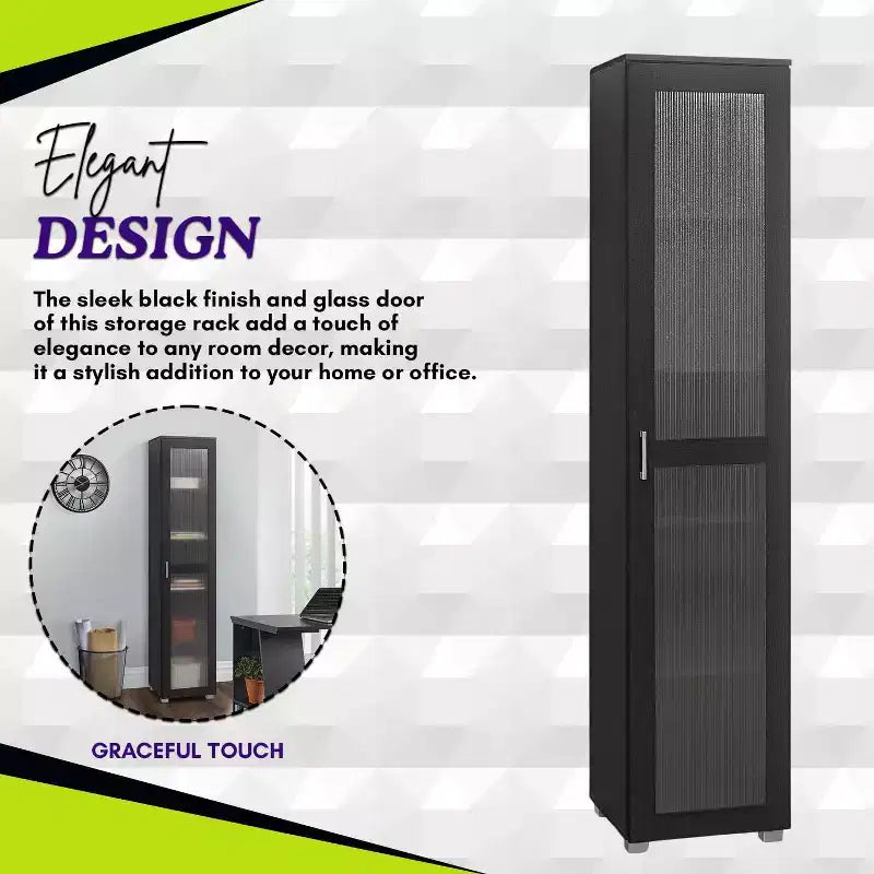 Mobile espositore alto Kings Brand Furniture Romero con 1 anta
