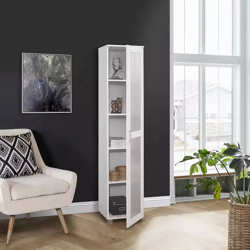 Mobile espositore alto Kings Brand Furniture Romero con 1 anta
