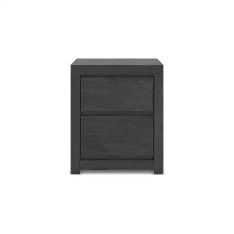 Comodino Signature Design by Ashley Candanew a 2 cassetti con porte di ricarica USB, grigio antracite