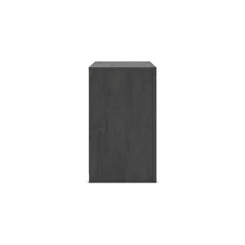 Comodino Signature Design by Ashley Candanew a 2 cassetti con porte di ricarica USB, grigio antracite