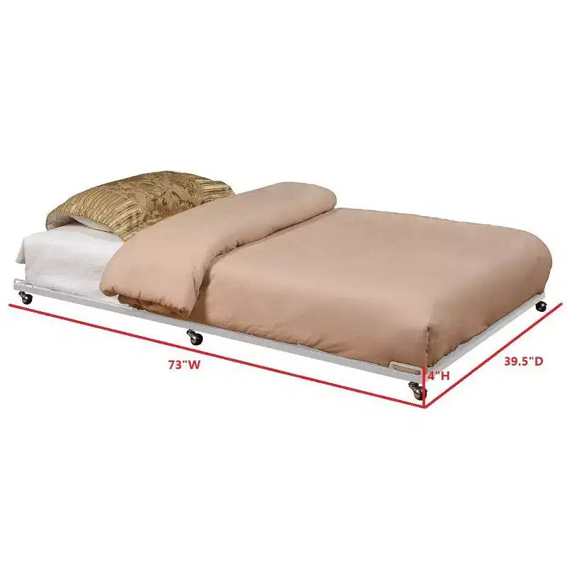 Kings Brand Furniture - Struttura letto estraibile con rotelle, in metallo, per divano letto, con doghe in acciaio, misura singola