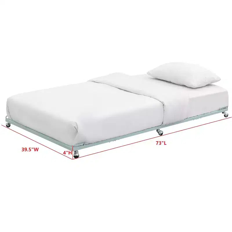 Kings Brand Furniture - Struttura letto estraibile con rotelle, in metallo, per divano letto, con doghe in acciaio, misura singola