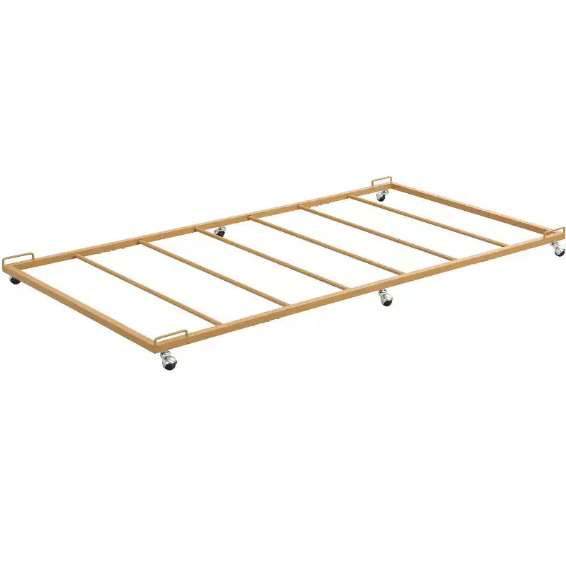 Kings Brand Furniture - Struttura letto estraibile con rotelle, in metallo, per divano letto, con doghe in acciaio, misura singola