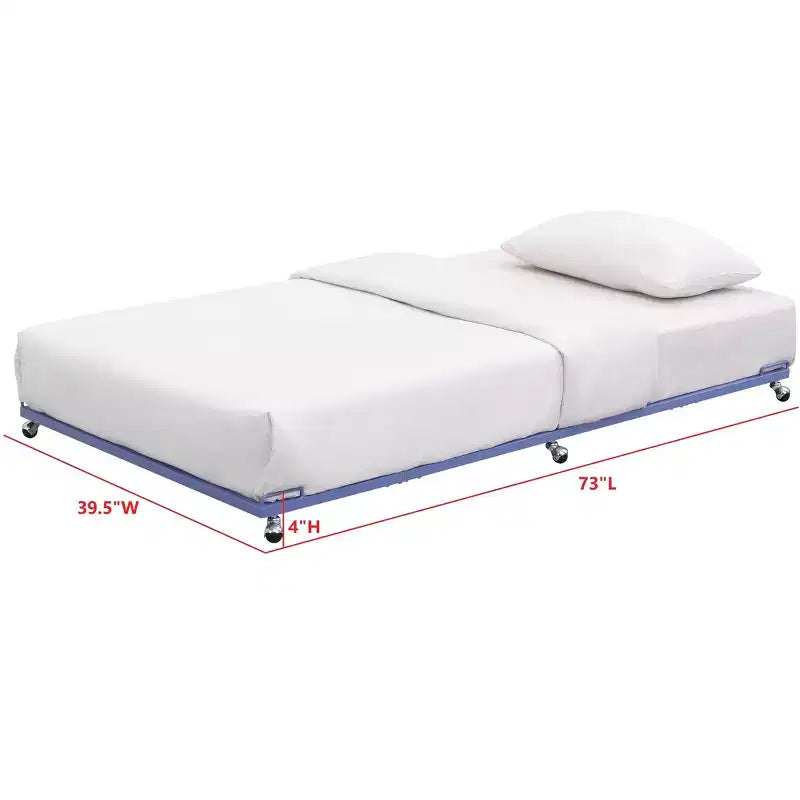 Kings Brand Furniture - Struttura letto estraibile con rotelle, in metallo, per divano letto, con doghe in acciaio, misura singola