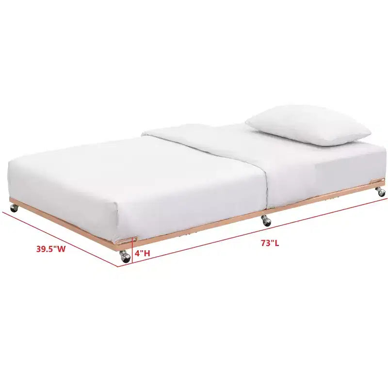 Kings Brand Furniture - Struttura letto estraibile con rotelle, in metallo, per divano letto, con doghe in acciaio, misura singola