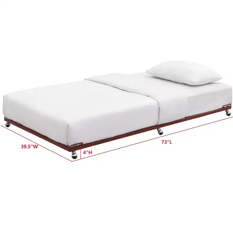 Kings Brand Furniture - Struttura letto estraibile con rotelle, in metallo, per divano letto, con doghe in acciaio, misura singola