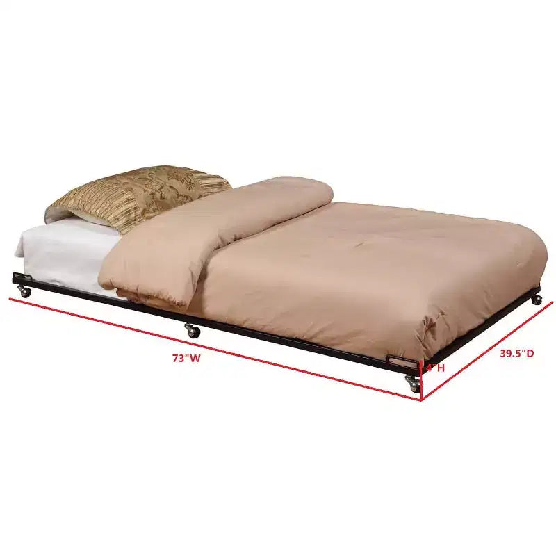 Kings Brand Furniture - Struttura letto estraibile con rotelle, in metallo, per divano letto, con doghe in acciaio, misura singola