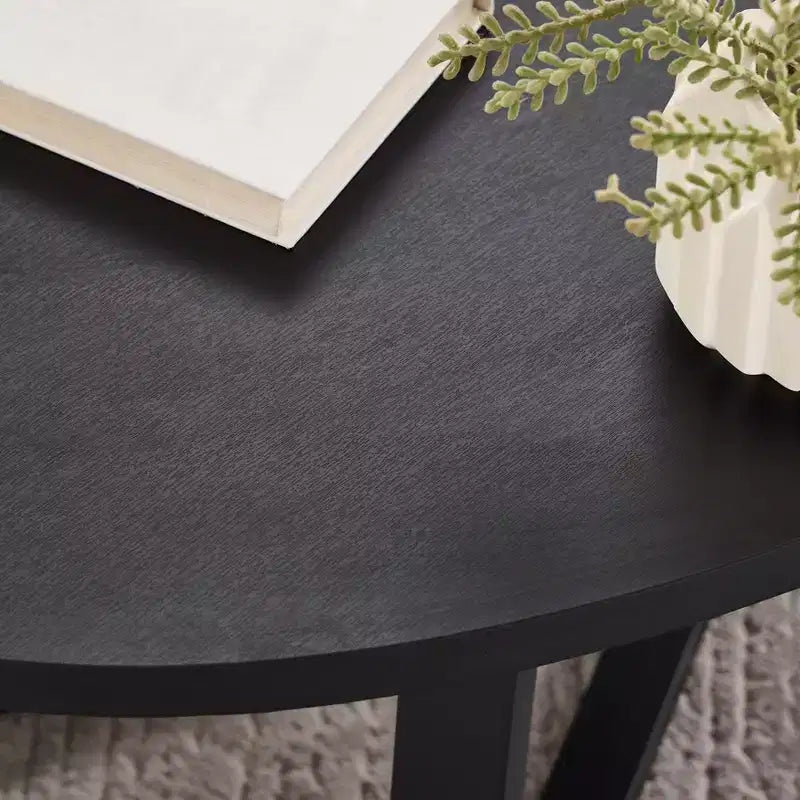 Set di tavolini da caffè ovali in legno Roundhill Furniture Modern Harmony, 3 pezzi
