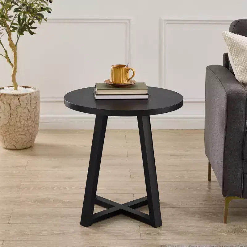 Set di tavolini da caffè ovali in legno Roundhill Furniture Modern Harmony, 3 pezzi