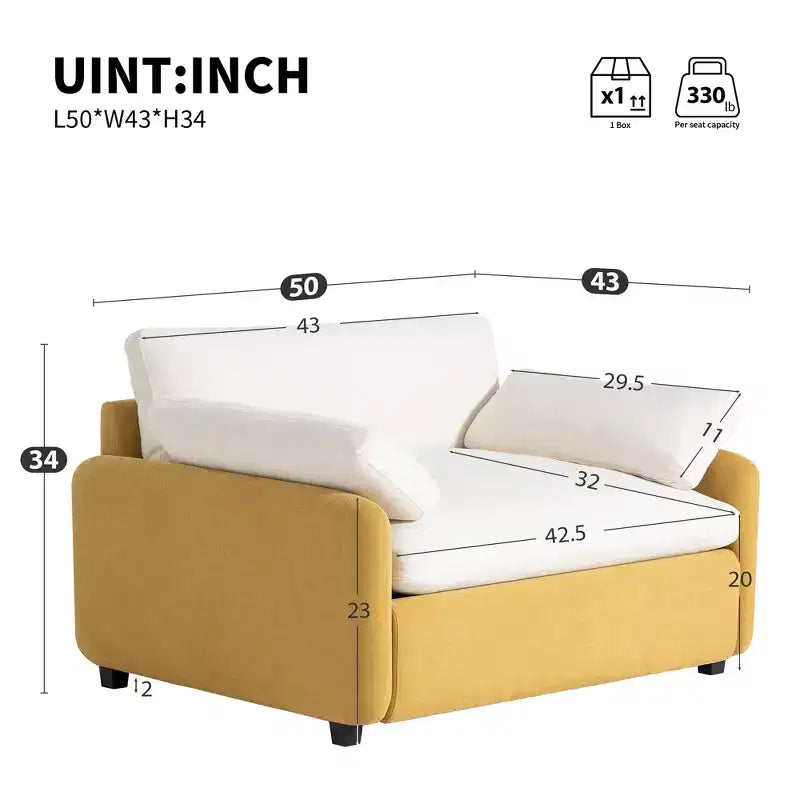Poltrona GDFStudio Lilith 50 in ciniglia oversize a blocchi di colore, poltrona singola