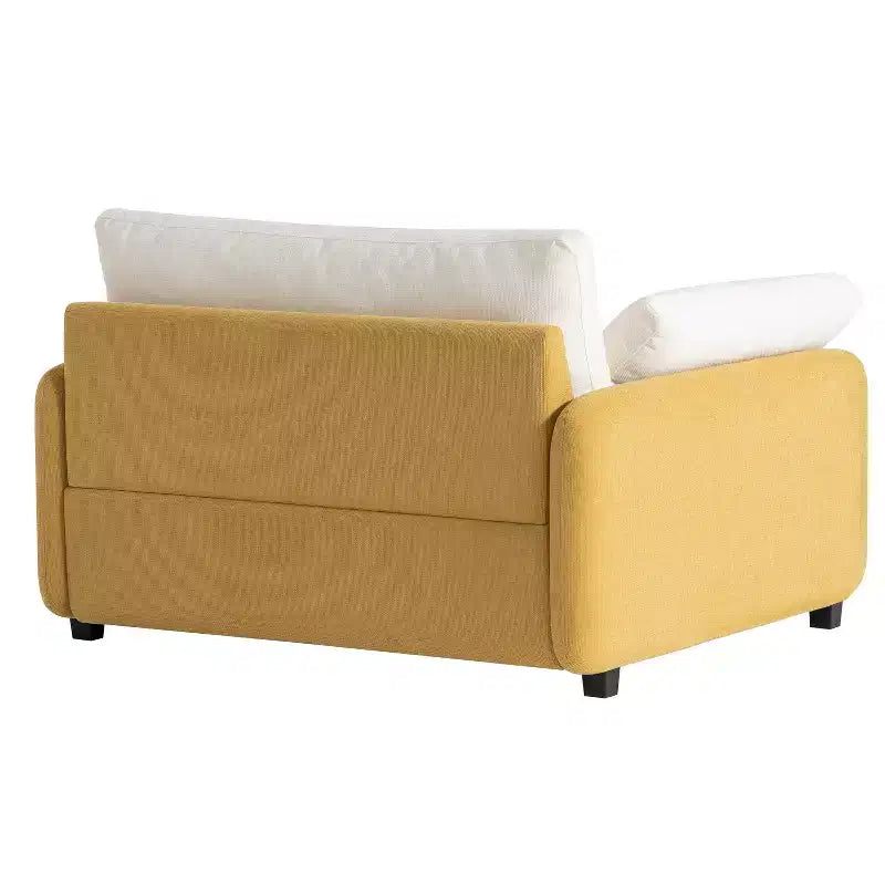 Poltrona GDFStudio Lilith 50 in ciniglia oversize a blocchi di colore, poltrona singola