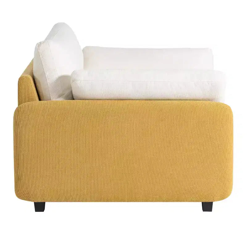 Poltrona GDFStudio Lilith 50 in ciniglia oversize a blocchi di colore, poltrona singola
