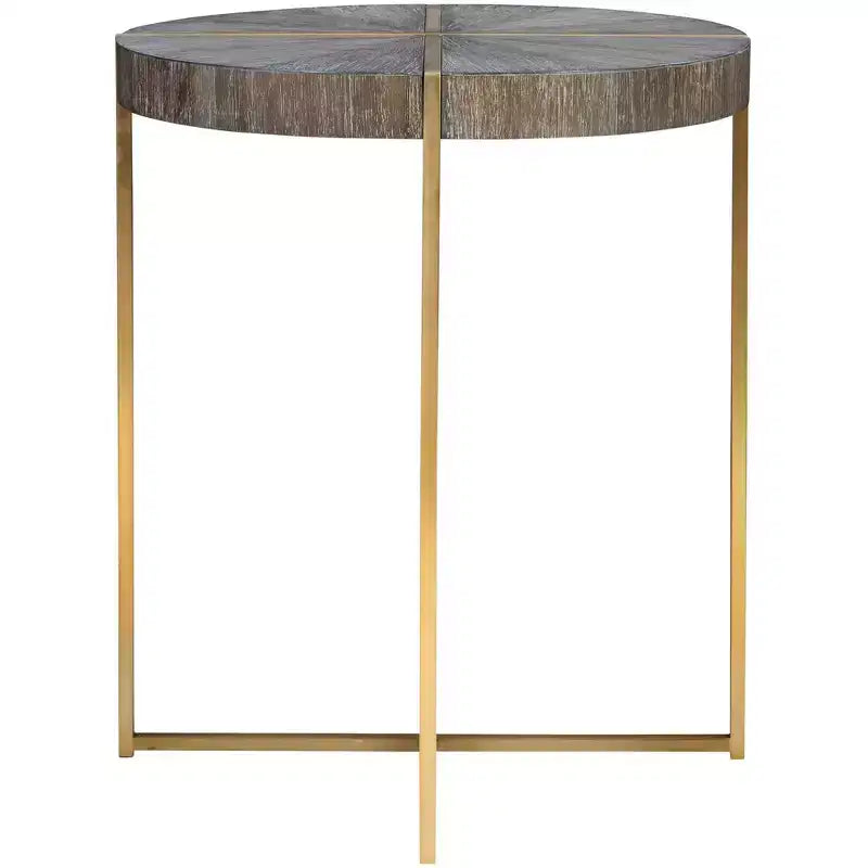 Uttermost Taja 20 Wide Dark Walnut and Brass Accent Table