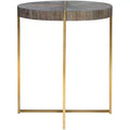Uttermost Taja 20 Wide Dark Walnut and Brass Accent Table