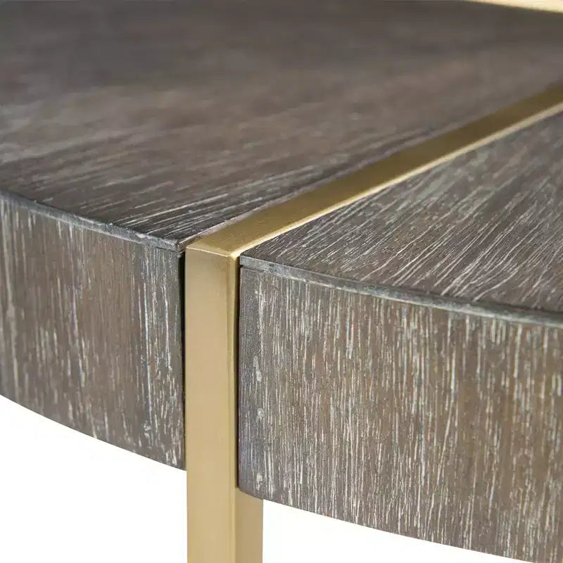 Tavolino d'appoggio Uttermost Taja da 50,8 cm in noce scuro e ottone