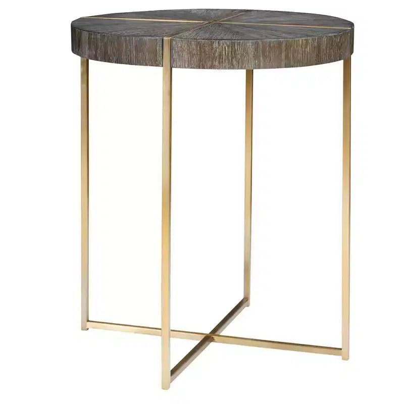 Tavolino d'appoggio Uttermost Taja da 50,8 cm in noce scuro e ottone