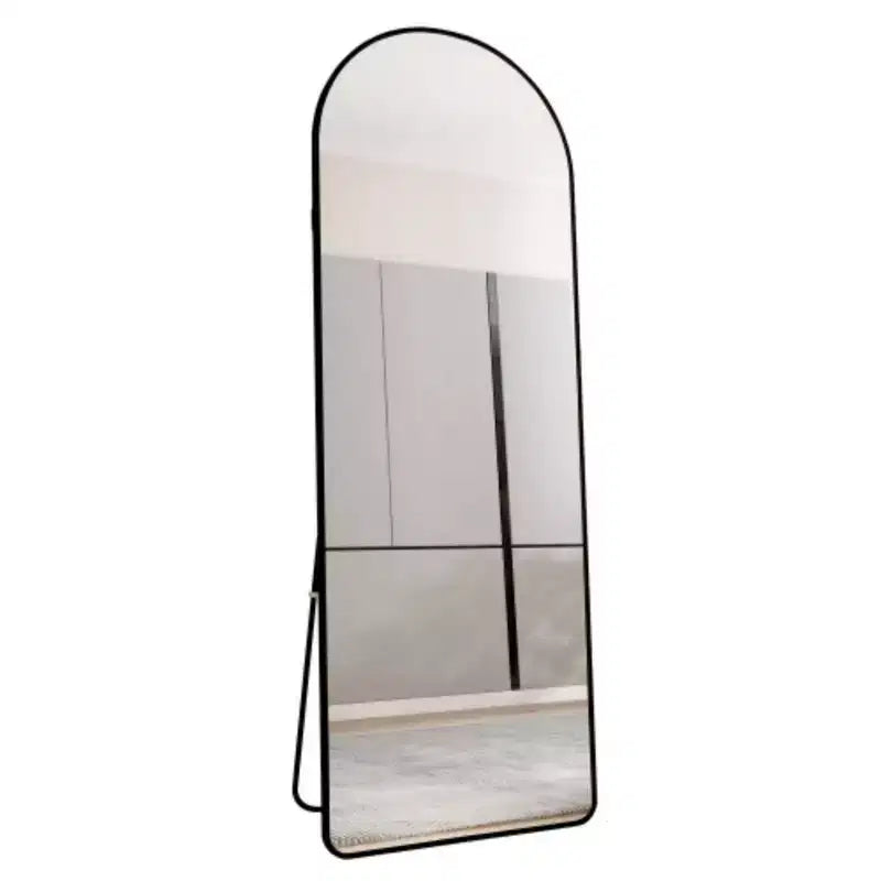 Specchi a figura intera da pavimento, cornice ad arco in lega di alluminio per bagno, camera da letto, portico, negozio di abbigliamento
