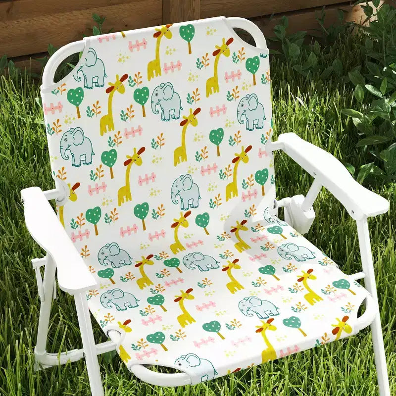 Qaba Tavolo da Picnic e Sedie per Bambini, Set da Esterno con 2 Sedie Pieghevoli, Ombrellone Rimovibile, per Giardino e Cortile