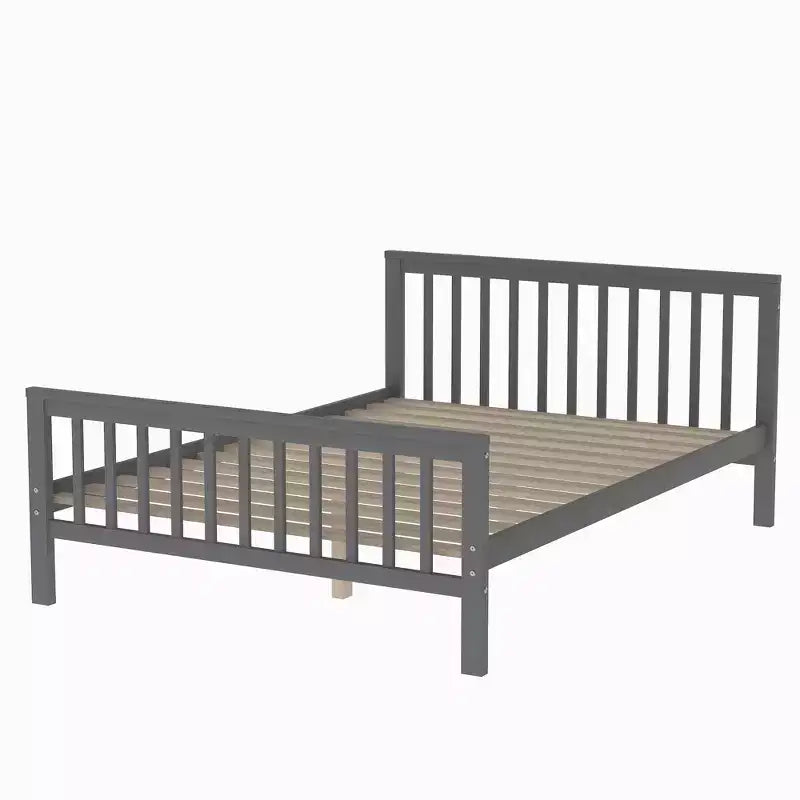 Whisen 97,2L 78,4W Moderno Letto a Soppalco in Legno Matrimoniale a Castello con Contenitore a Scala
