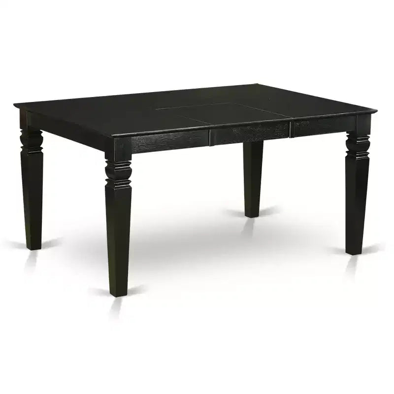 HomeStock Set da 7 Pezzi Tavolo da Cucina e Sedie, Tavolo Rettangolare da Sala da Pranzo Nero