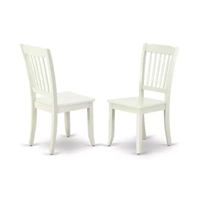 Set tavolo da cucina HomeStock in lino bianco, 7 pezzi, tavolo rettangolare e 6 sedie