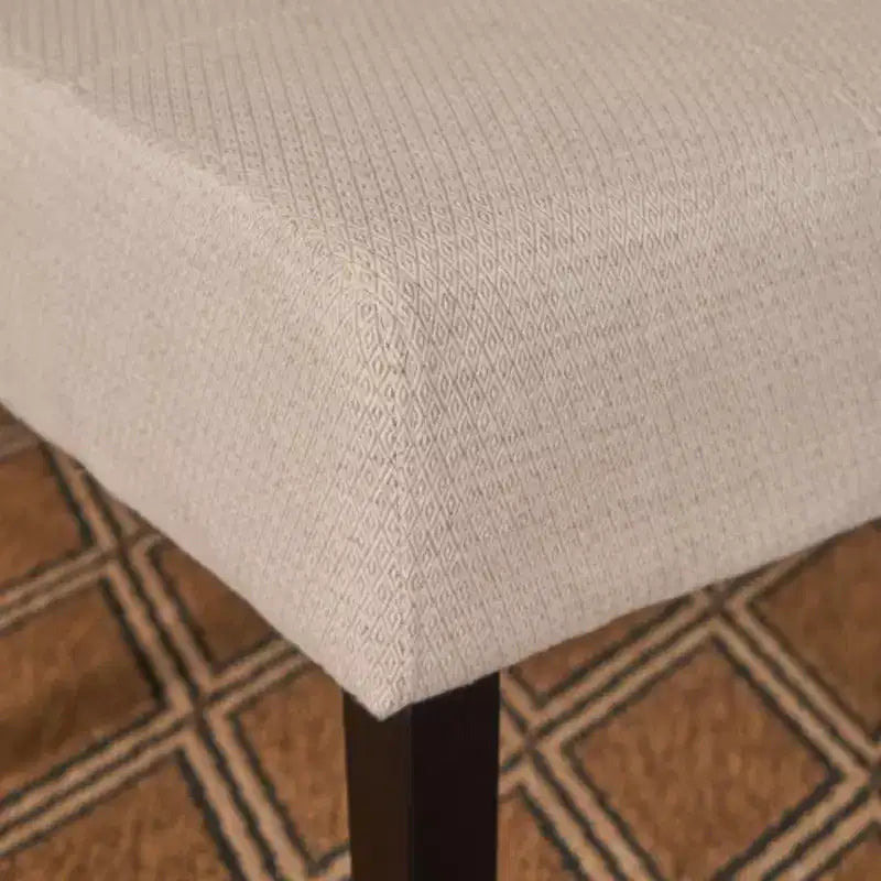 Sedie da pranzo eleganti rivestite in tessuto beige – Set di due pezzi abbinati