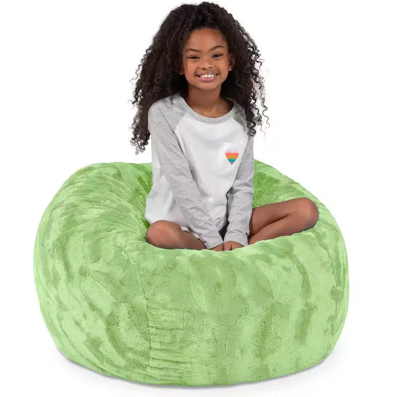 Poltrona Sacco Jaxx Saxx da 90 cm - Pelliccia Sintetica - Colori Divertenti