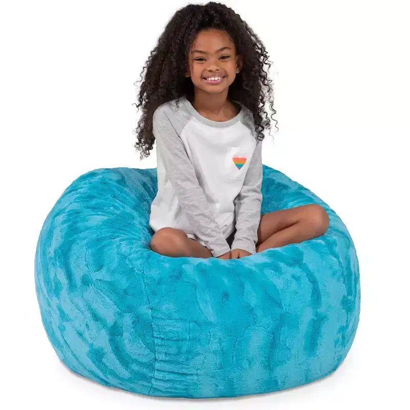 Poltrona Sacco Jaxx Saxx da 90 cm - Pelliccia Sintetica - Colori Divertenti