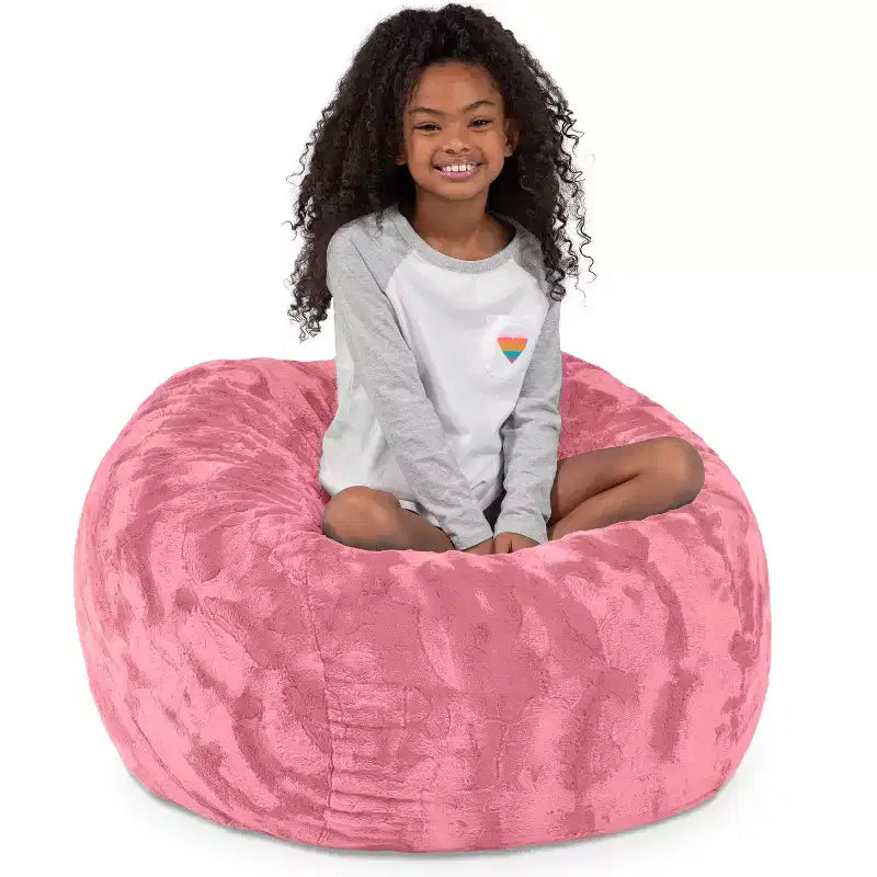 Poltrona Sacco Jaxx Saxx da 90 cm - Pelliccia Sintetica - Colori Divertenti