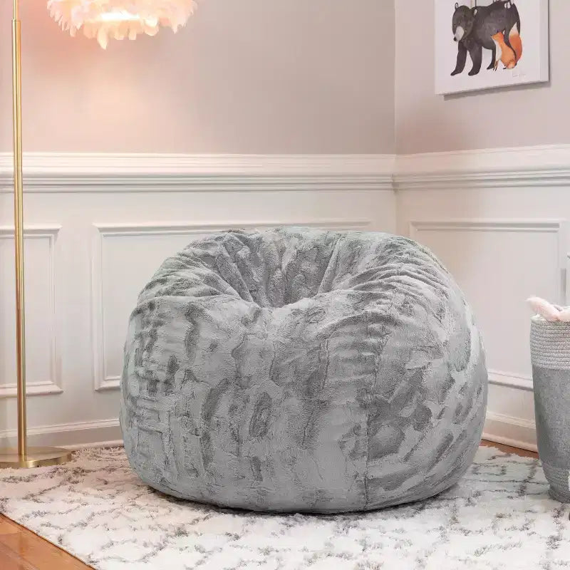Poltrona Sacco Jaxx Saxx da 90 cm - Pelliccia Sintetica - Colori Divertenti