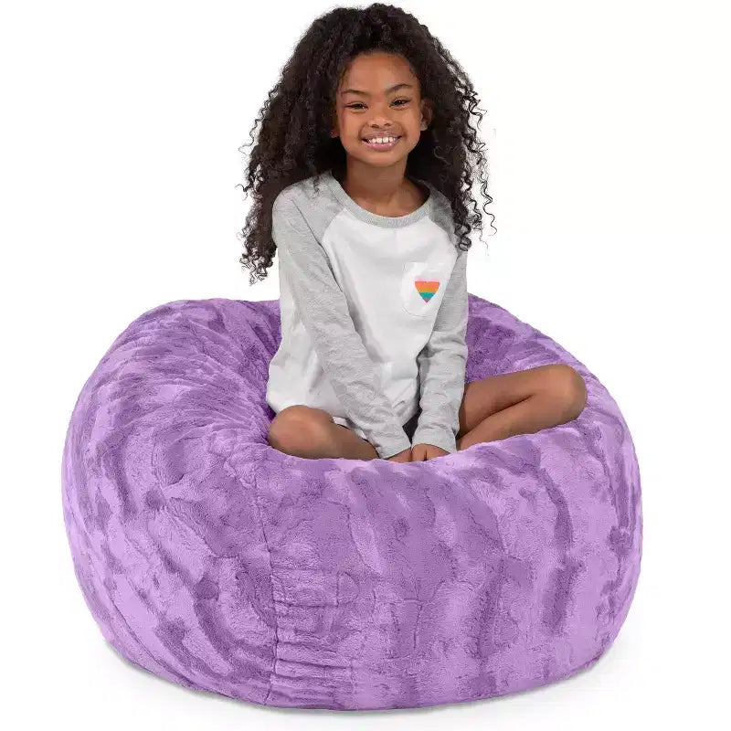 Poltrona Sacco Jaxx Saxx da 90 cm - Pelliccia Sintetica - Colori Divertenti
