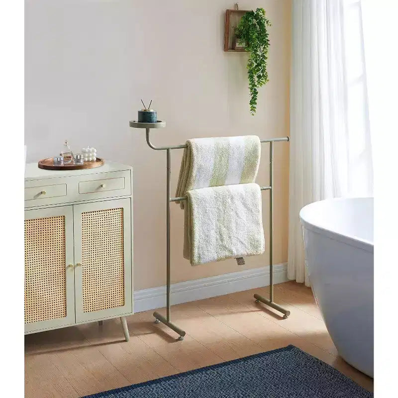 Kings Brand Furniture Servomuto Appendiabiti con Aste, Vassoi portaoggetti e Appendiabiti, Organizzatore Autoportante per Camere da Letto e Ingressi
