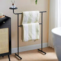 Kings Brand Furniture Suit Valet Stand  Coat Rack with Rods, Storage Trays & Hanger, Freestanding Organizer for Bedrooms & Entryways