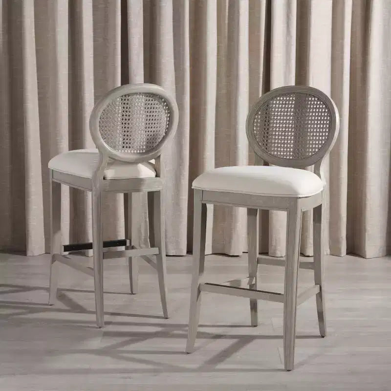 Sgabello da bar in rattan Karlee (set di 2) - SFV2132 - Safavieh Couture