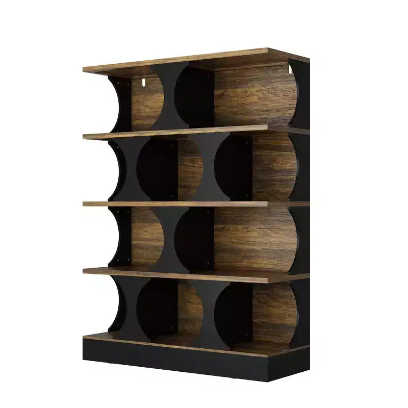 Famapy Modern Industrial - Scaffale espositivo per libri con design geometrico e ripiani multipli