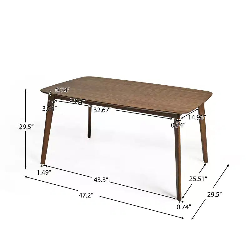 Christopher Knight Home Imwalle Set da pranzo 5 pezzi imbottito in ecopelle moderno di metà secolo, Noce e Marrone scuro