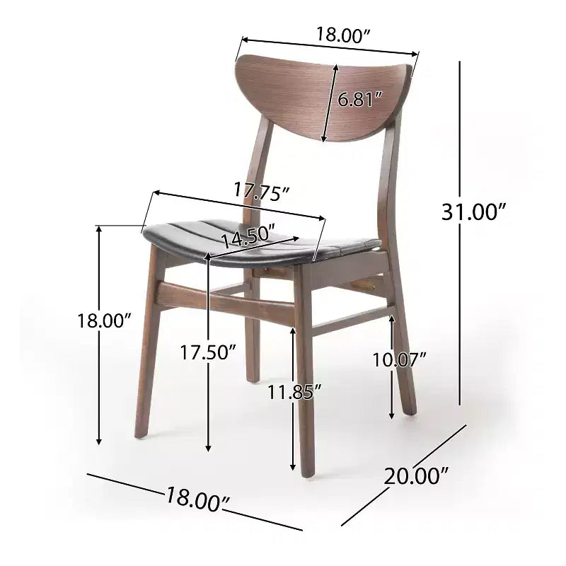Christopher Knight Home Imwalle Set da pranzo 5 pezzi imbottito in ecopelle moderno di metà secolo, Noce e Marrone scuro