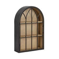 Kate and Laurel Megara Arched Wall Mounted Cabinet, 16x6x24, Natural