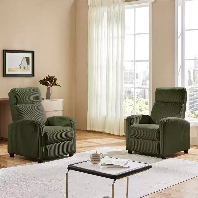 Yaheetech Set di 2 Poltrone Reclinabili Moderne con Molle Insacchettate per Soggiorno, Camera da Letto, Home Theater