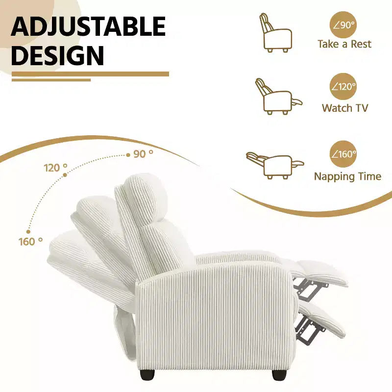 Yaheetech Set di 2 Poltrone Reclinabili Moderne con Molle Insacchettate per Soggiorno, Camera da Letto, Home Theater