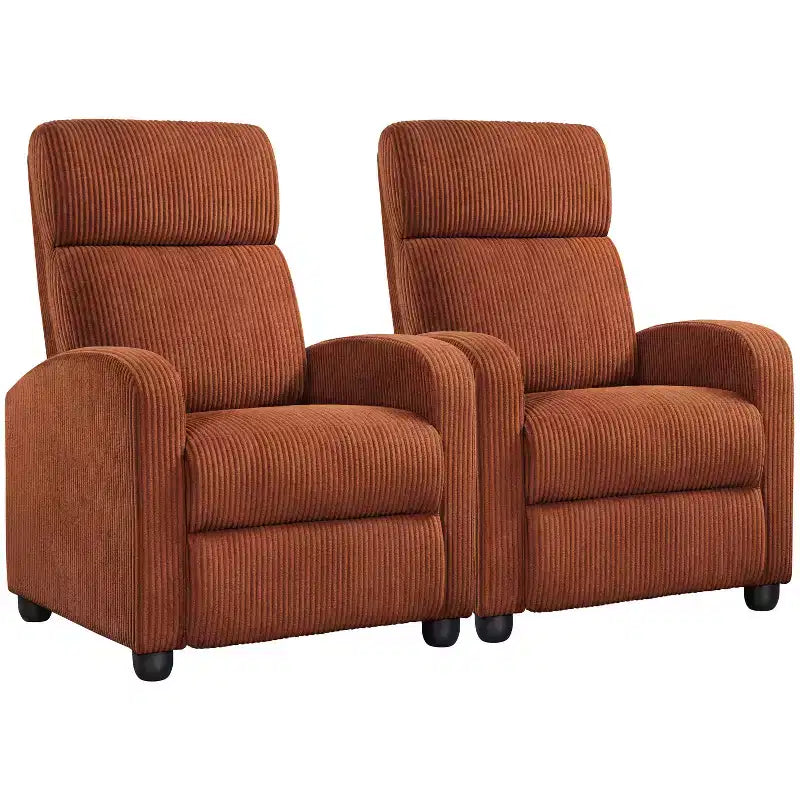Yaheetech Set di 2 Poltrone Reclinabili Moderne con Molle Insacchettate per Soggiorno, Camera da Letto, Home Theater