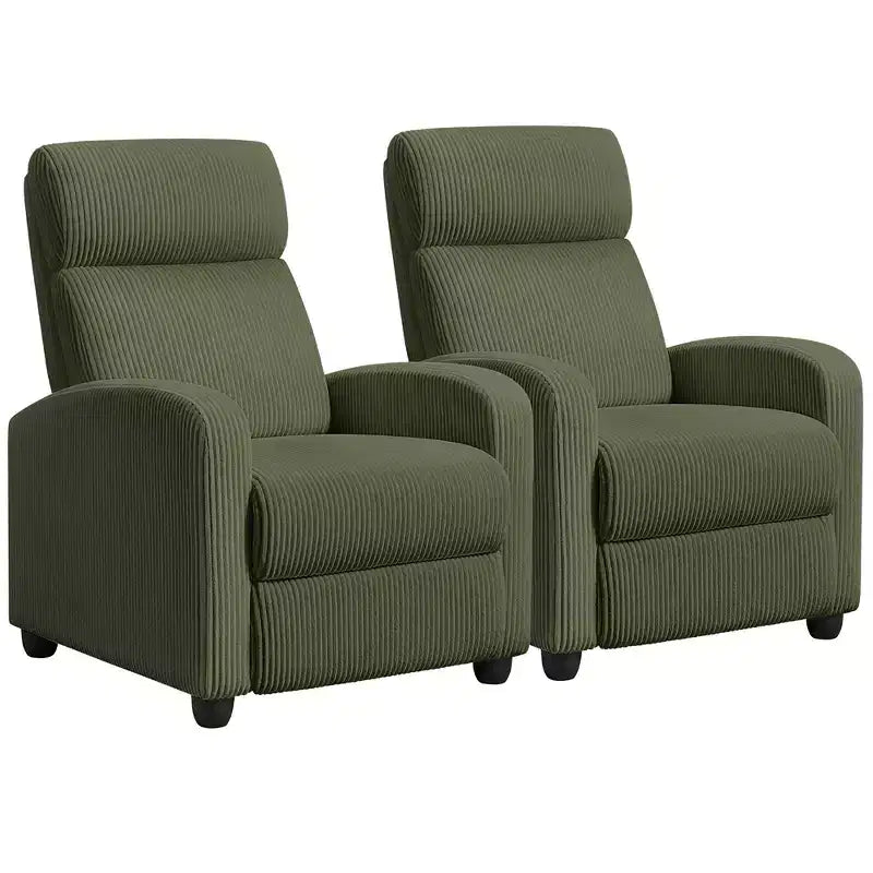 Yaheetech Set di 2 Poltrone Reclinabili Moderne con Molle Insacchettate per Soggiorno, Camera da Letto, Home Theater