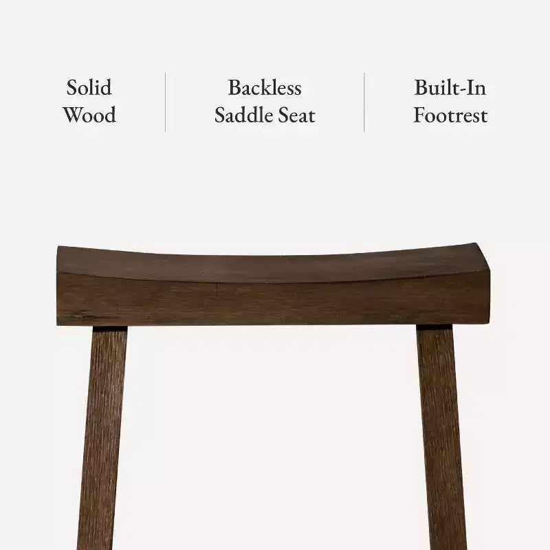 Sgabello da bancone in legno senza schienale Maven Lane Vincent 27