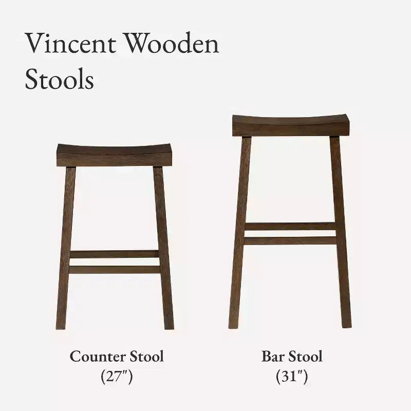 Sgabello da bancone in legno senza schienale Maven Lane Vincent 27