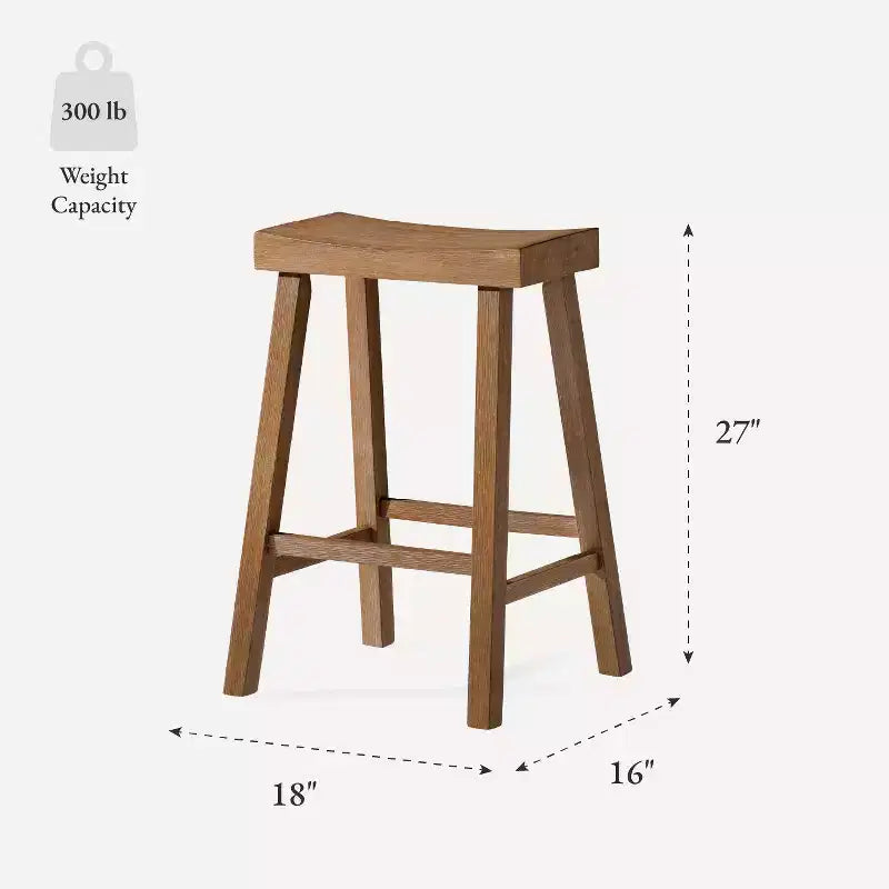 Sgabello da bancone in legno senza schienale Maven Lane Vincent 27