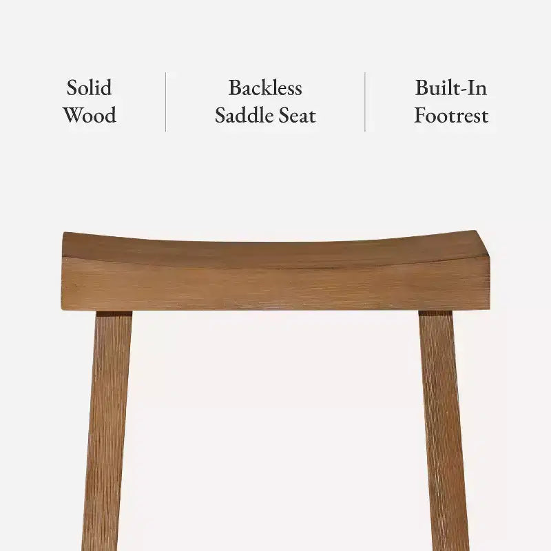 Sgabello da bancone in legno senza schienale Maven Lane Vincent 27