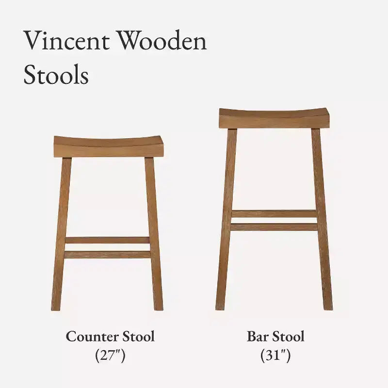 Sgabello da bancone in legno senza schienale Maven Lane Vincent 27