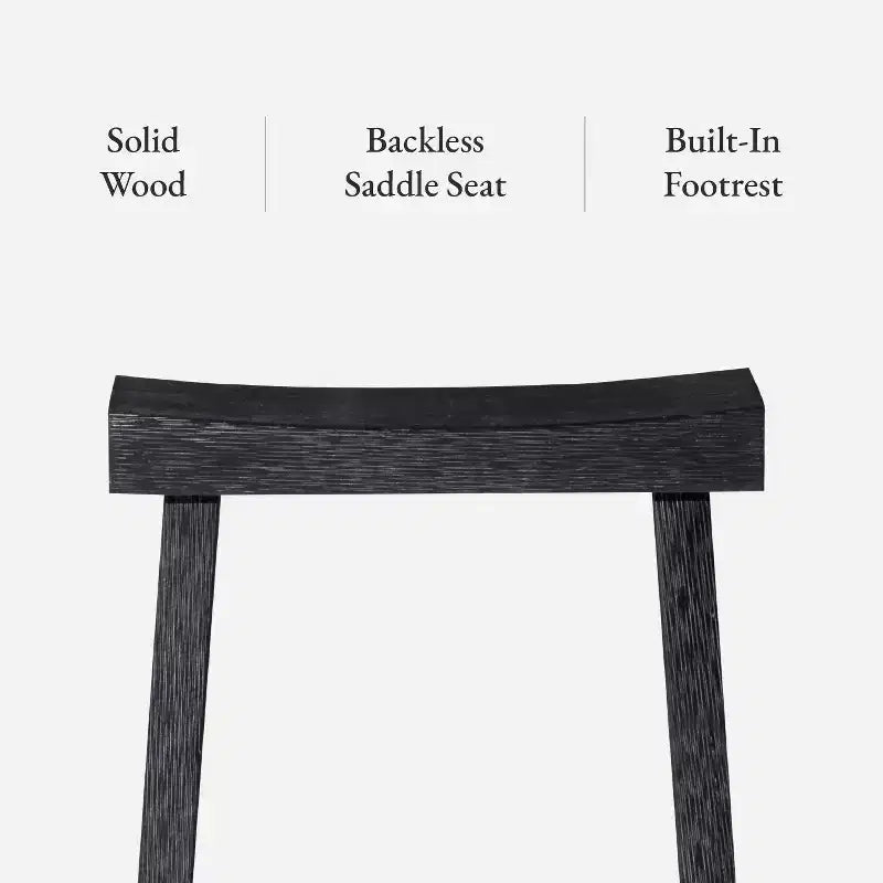 Sgabello da bancone in legno senza schienale Maven Lane Vincent 27