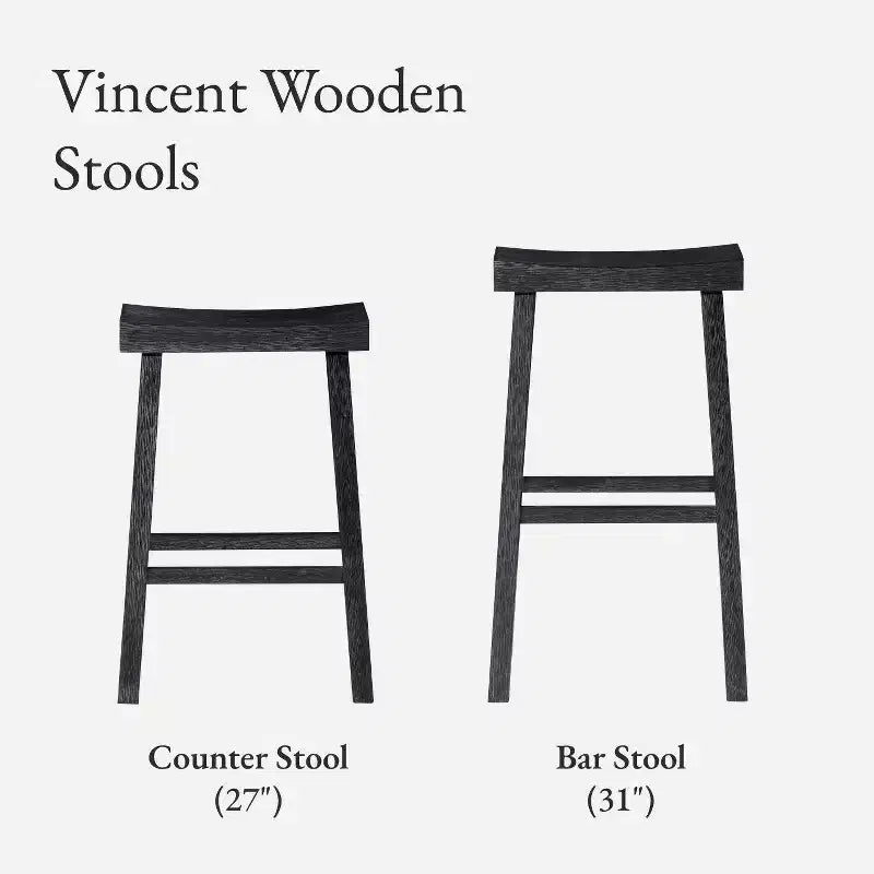 Sgabello da bancone in legno senza schienale Maven Lane Vincent 27